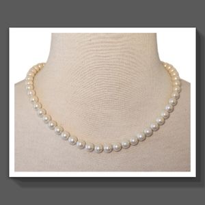 Faux Pearl Magnetic Core Choker